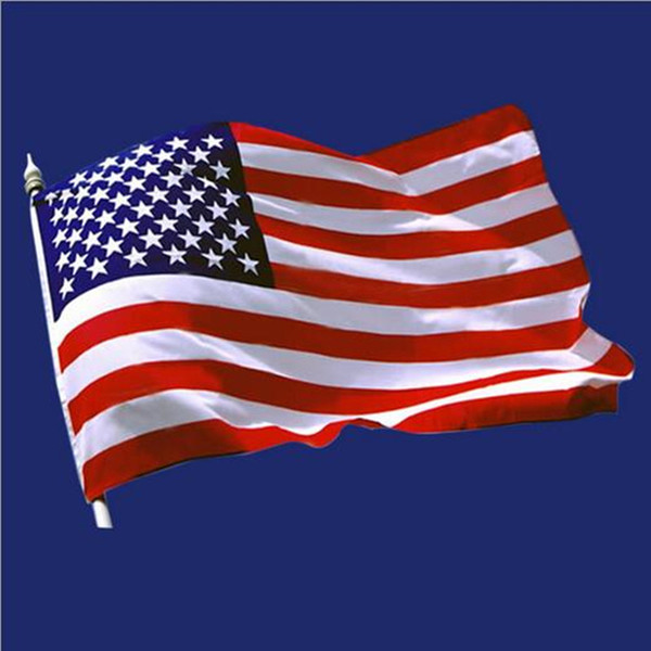 10 pcs 3 x 5 inch ( about 90 x 150 cm ) USA flags polyester patriotism part banner sport fans bicycle advertisement race football fans