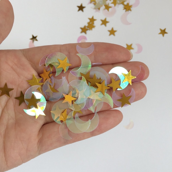 Twinkle Twinkle Baby Shower Iridescent moon Confetti Boy girl First Birthday Little gold Star Party Decorations decor supplies