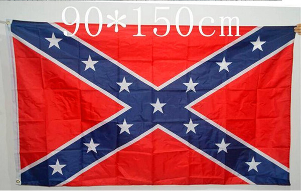 Confederate Rebel Civil War Flag Confederate Flag Confederate Battle Flags Two Sides Printed Flag National Polyester Flags DHL fee shipping