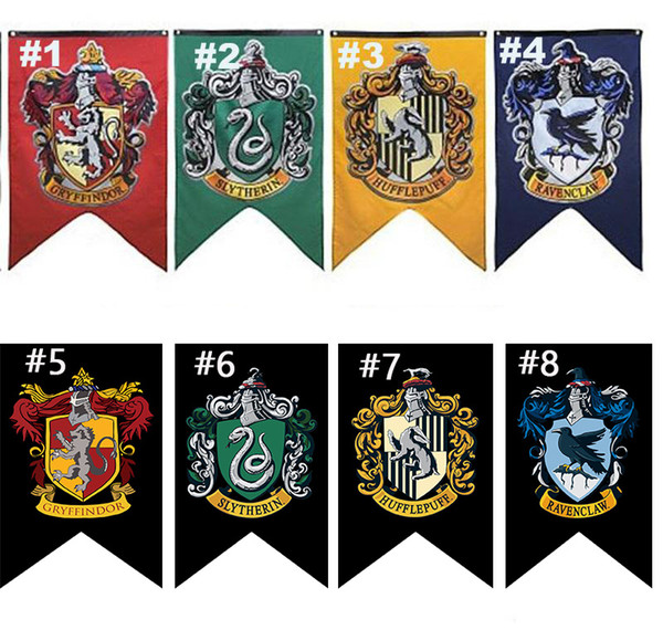 75*125cm Harry Potter Gryffindor Hufflepuff Slytherin Ravenclaw Flag Hogwarts College Flag Home Decor Polyester Banner