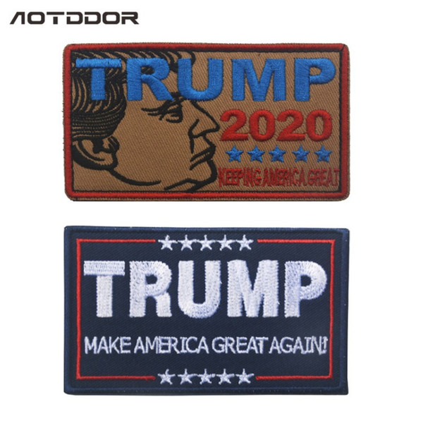 3D Embroidery Badge Trump For President 2020 Armband Keep America Great Magic Sticker Armlet Bag Cap Clothing Sewing Decor 4 5hk ff