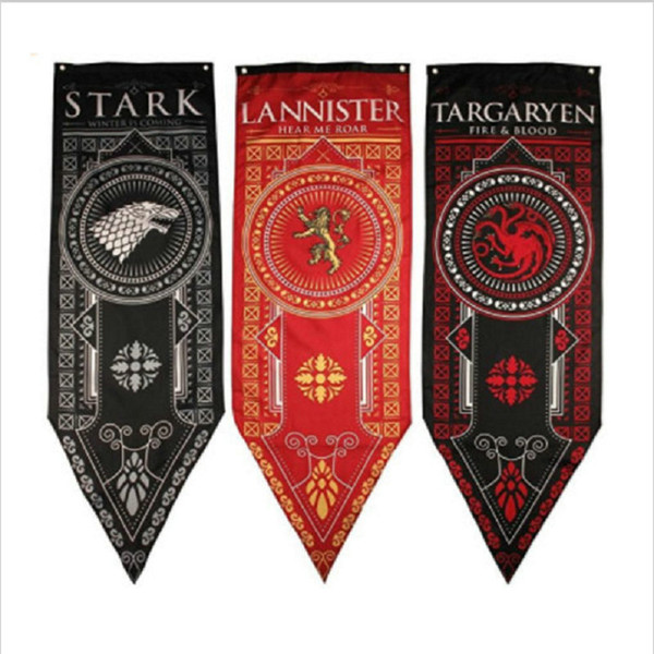 46*150cm New Game of Thrones Tournament Banner Decor Flags Lannister Flag Living Room Party Bar Bedroom Polyester Flag for Men Gifts