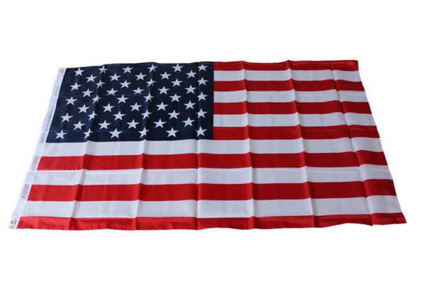 300pcs Jumbo 90*150cm 3'x5'American Flag USA US FT Polyester Be Proud&Show off Your Patriotism Free shipping