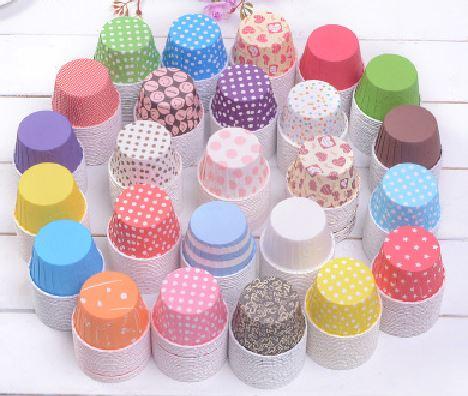 New Fashion Environment Colorful Stripe Dot Paper Cake Cups 50*39mm Baking Cup Liners Mould Cake Decoration Cupcake 100PCS/Lot