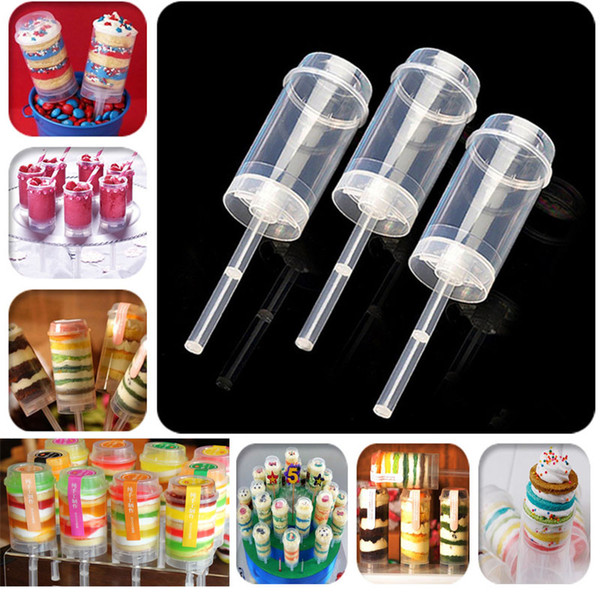 Newest Cake Push Pop Containers Baking Addict bareware Clear Push-Up Cake Pop Shooter(Push Pops) Plastic Containers WX9-638