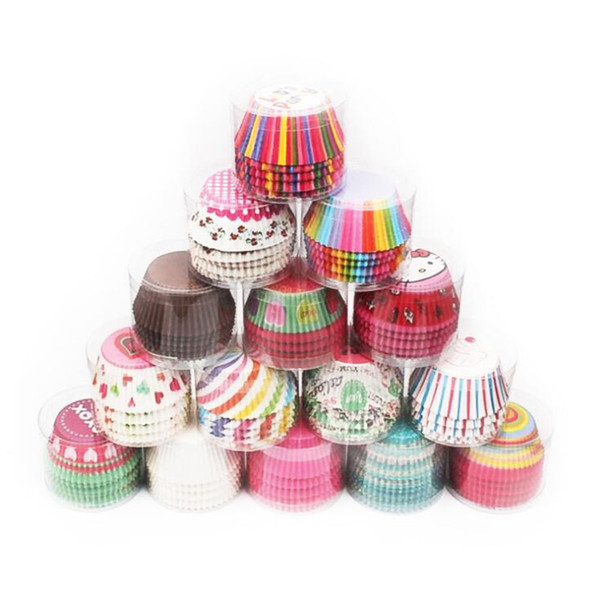 Fast shipping 100Pcs/lot Paper Cake Forms Cupcake Baking Cup Case Party Cake Decoration Cupcake Paper Party Supplies Baking Tools Muffin Cup