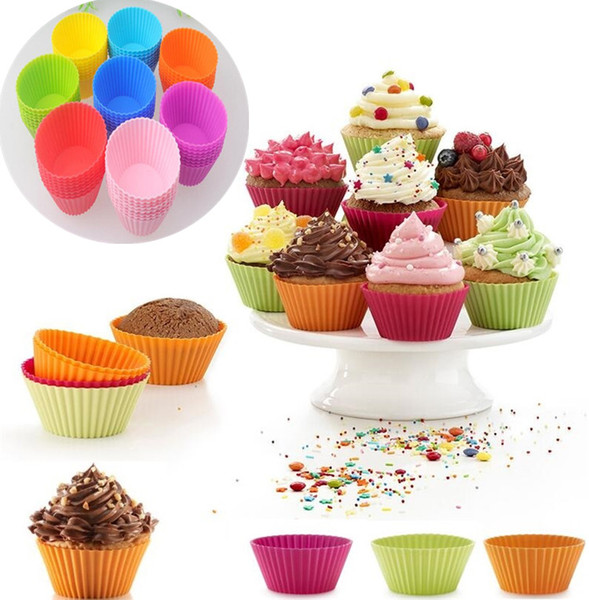 Hot Round styles Silicone Muffin Cupcake Mould Bakeware Maker Mold Tray Baking Cup Liner Baking Molds B0105