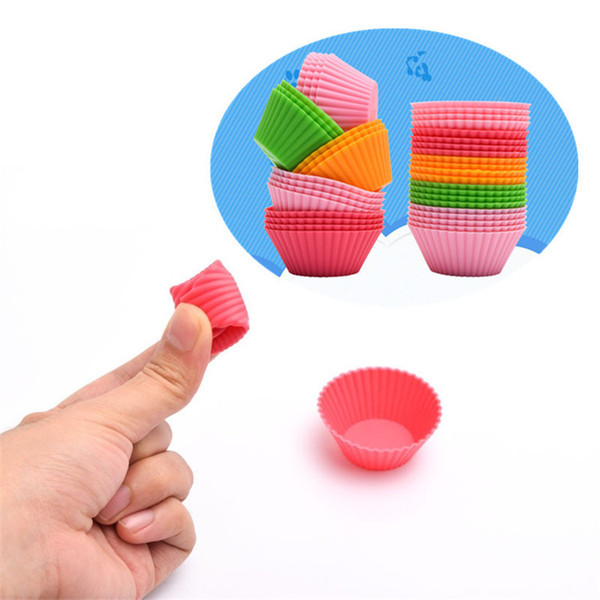 Silicone Cupcake Liners Camouflage Colorful Muffin Cups Round Shaped Cake Baking Molds Jelly Mold T1I102