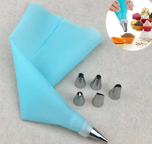 8pcs Set Stainless Steel with Silicone Bag Russian Tulip Icing Piping Nozzles Cake Decoration Kitchen DIY Tool Cupcake Cream Pastry Decor