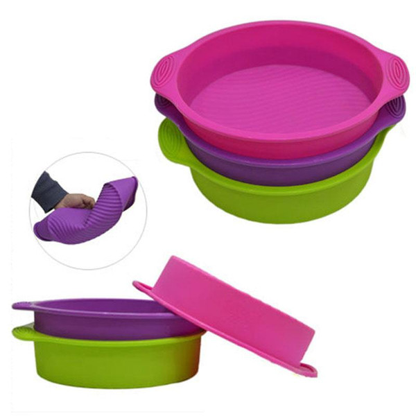 9 inch 28.5*24.5*6.2cm 175g DlY Round Shape 3D Silicone Cake Mold Baking Tools Bakeware Maker Mold Tray Baking