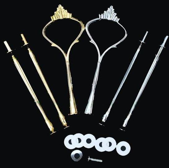 Wedding Party 3 Tier Cake Plate Stand Center Handle Rods Fitting Tool Hardware