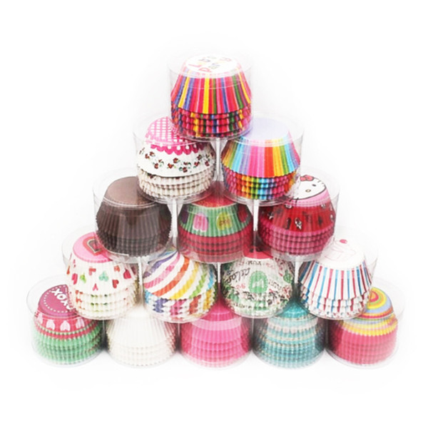 100pcs/ lot baking pastry tools muffin paper cup disposable cupcake liners wrappers chocolate cupcake carrier case
