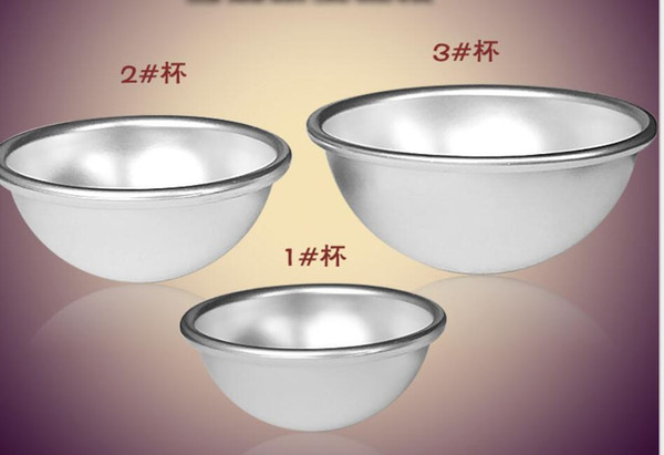 Baker tool 3D Aluminum Alloy Ball Sphere Bath Bomb Mold Cake Baking Pastry Mould free shipping