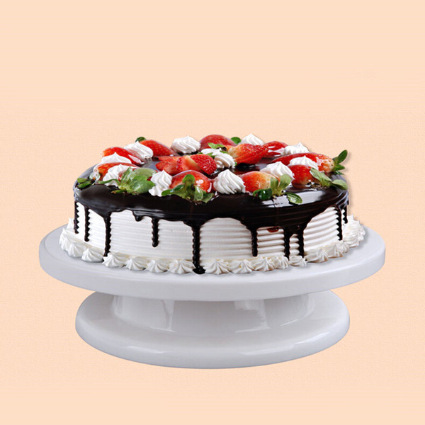 Revolving Cake Decorating Stand Cake Turntable DIY Decoration Rotating Table Home Kitchen Cake Tool White Home Supplies