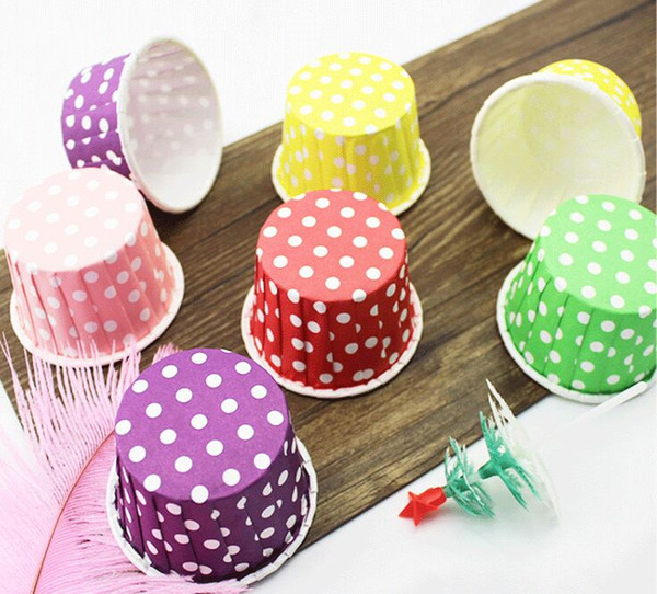 50pcs/lot colorful Cute Wedding, Birthday, Baby shower Party Cake Decorating Muffin Cupcake Cases Tools Mini Paper Baking Cups