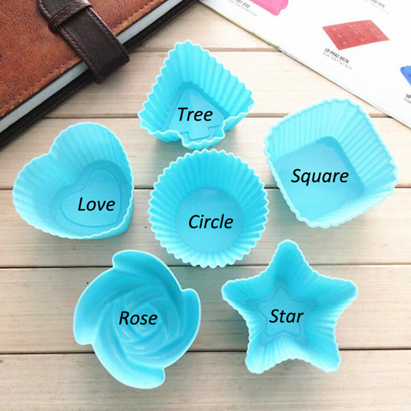 Colorful Silicone Cupcake Baking Cups Molds silicone mold soap cup chocolate Baking Mold kitchen Baking tools