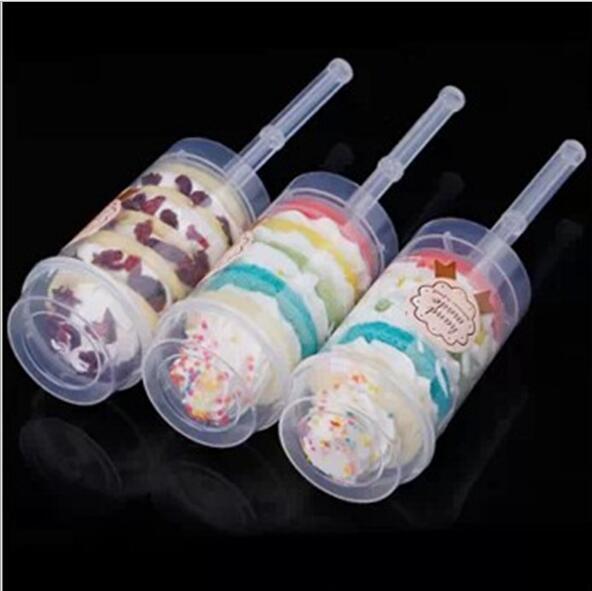 Push Up Pop Containers New Plastic Push Up Pop Cake Containers Lids Shooters Wedding Birthday Party Decorations 500pcs