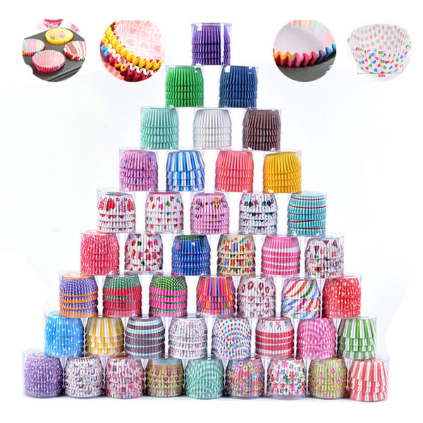 Creative 100PCS/lot Muffin Cupcake Paper Cups Cake Forms Cupcake Liner Baking Muffin Box Cup Case Party Tray Cake Mold Decorating Tools