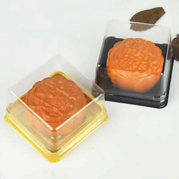 50pcs=25sets 6.8*6.8*4cm Black&Gold Bottom Mini Size Plastic Cake Box Cupcake Container Wedding Favor Cupcake Wrapper