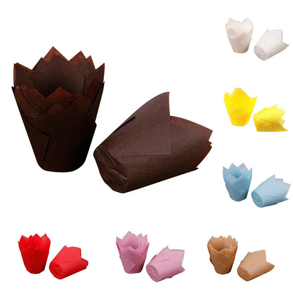 Simple Solid Paper Cupcake Liners for Wedding Muffin Wraps Patty Cases Cup Cake Liner Party Supplies 50pcs/lot