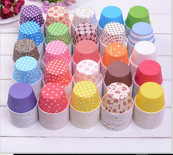 100pcs/lot Muffins Paper Liner Cupcake Wrappers Baking Cups Mold Cases Muffin Boxes Cake Cup Decorating Tools Kitchen Cake Tool DIY Tray Box