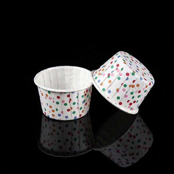 Free shipping Color point medium Curling cups Cake cups High temperature Laminating crimping Baking paper cups