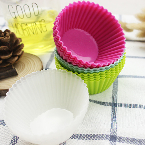 8g silicone round muffin cup 4 colors Muffin cup cake silicone muffin cup pudding mold clearance
