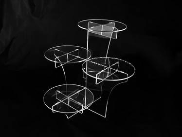 Free shipping lucent 4 layers beautiful acrylic cupcake display stand for wedding