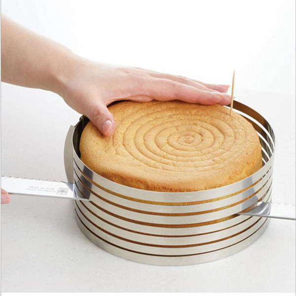 Stainless Steel DIY Adjustable Retractable Circular Ring Cake Layered Slicer Baking Tool Kit Set Mousse Mould Slicing