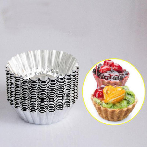 MINI Disposable flower style Aluminum foil cupcake Muffin cups Egg Tart Cup Egg Tart Mold Free shipping