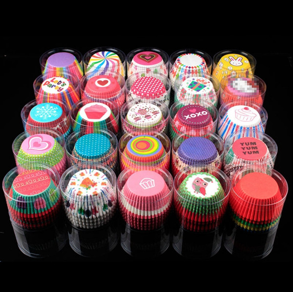 Paper Cupcake Wrappers Muffins Baking Cups Cases Muffin Cup Boxes Party Tray Cake Mold Cake Decorating Tools Kitchen Cake Tools YW3282