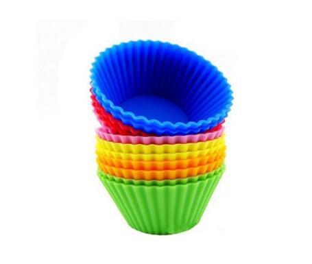 Silicone Muffin Cake Cupcake Cup Cake Mould Case Bakeware Maker Mold Tray Baking Jumbo K3662