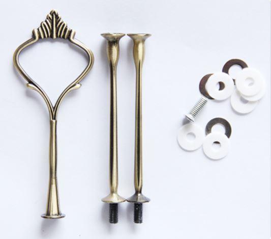 2019 500pc 3TIER CAKE fuit candy cupcake STAND CENTRE HANDLE cake stand handles cake stand GOLD & SILVER A01