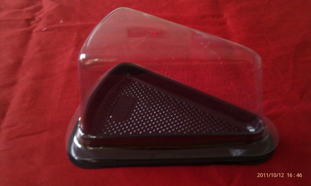 Wholesale 200PCS/LOT Plastic Single Individual Cupcake Triangle cheese cake box free shipping