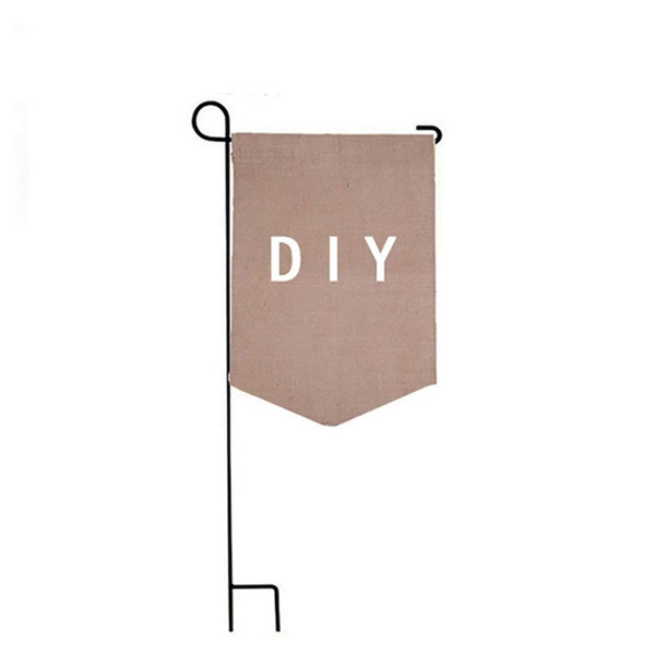 Blank Burlap Garden Flag DIY Decorative House Flags Hanging Home Custom Print Decoration Banner Ads Flags