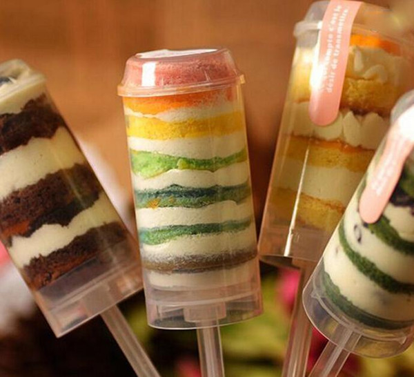 600PCS Free Shipping Food Grade Push Up Pop Containers Push Cake Pop Cake Container For Party Decorations Round Shape