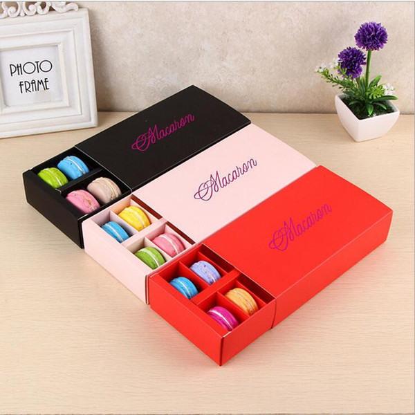 Macaron Box Holds 12 Cavity 20*11*5cm Food Packaging Gifts Paper Party Boxes For Bakery Cupcake Snack Candy Biscuit Muffin Box