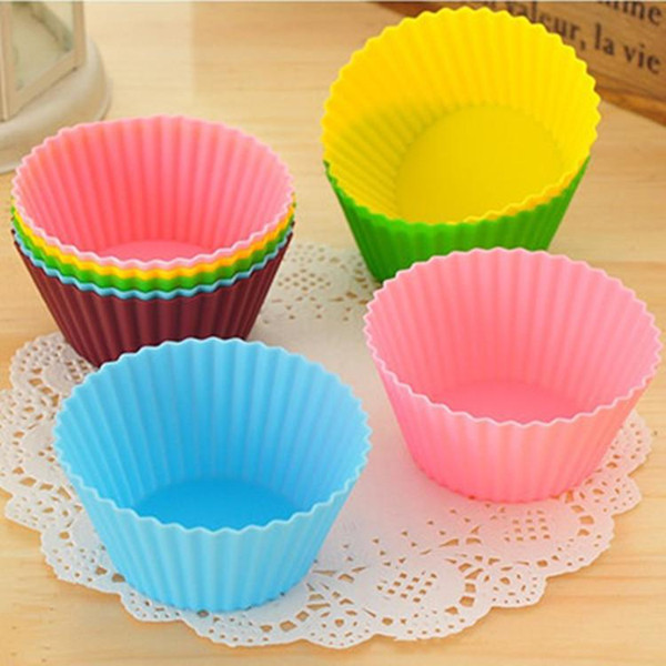 Silicone Cake Mold Muffin Cupcake Baking Dishes Pan, Form to Bake Cake Dessert Decorating Tools Bakeware Kitchen Dining Bar