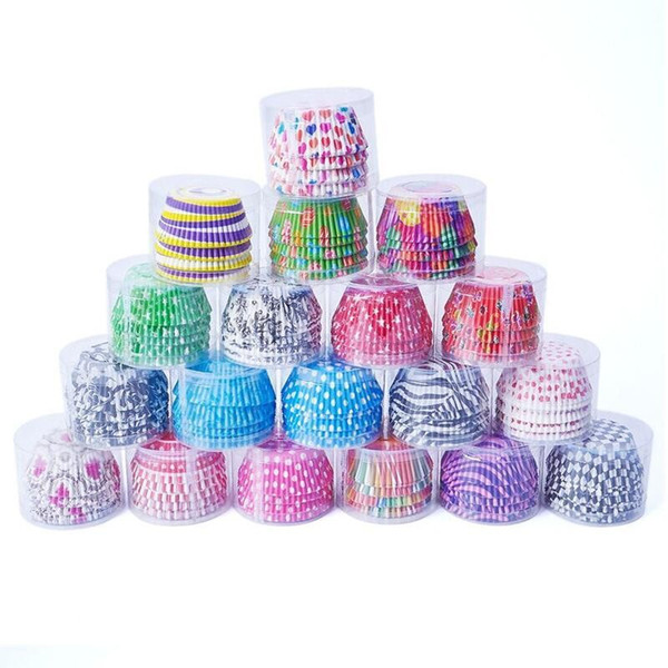 Multi Colors Paper Cake Forms Round Heat Resistant Muffin Cupcake Baking Cup Case For Cakes Shop Pastry Tools 2kx bb
