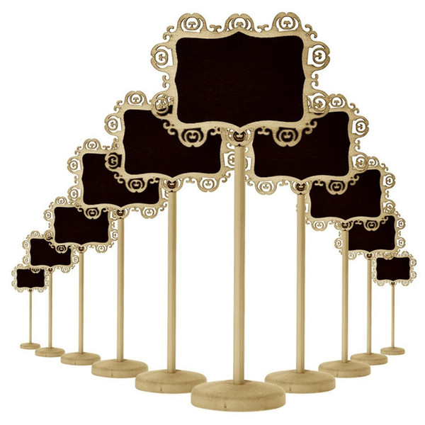 Mini Decorative Boarder Chalkboard Signs Black Board Message Board with Stand for Wedding Party Decoration