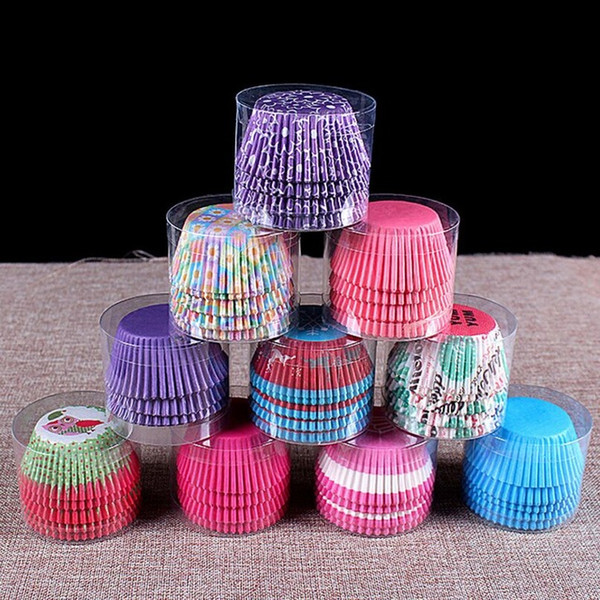 100Pc/Set Paper Cake cup Cupcake Liner Baking Muffin Box Cup Case Party cake decoration Cupcake kitchen party supplies