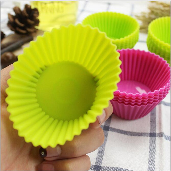 Hot sale high quality 7CM cupcake silicone cake Cup molds cake muffin cases silicone chocolate molds single cupcake holder baking tools