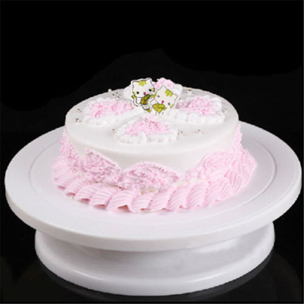 Cake Turntable DIY Decoration Rotating Table Revolving Cake Decorating Stand Home Kitchen Cake Tool White Home Supplies High Quality