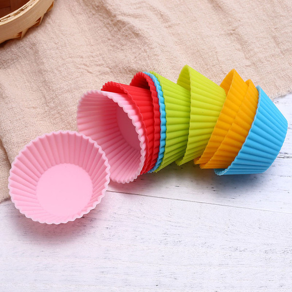 Wholesales Silicone Rubber Muffin Cup Snowflake Silicone Cake Moulds Baking Cups Mold DIY Cupcake Stands Boxes Colorful