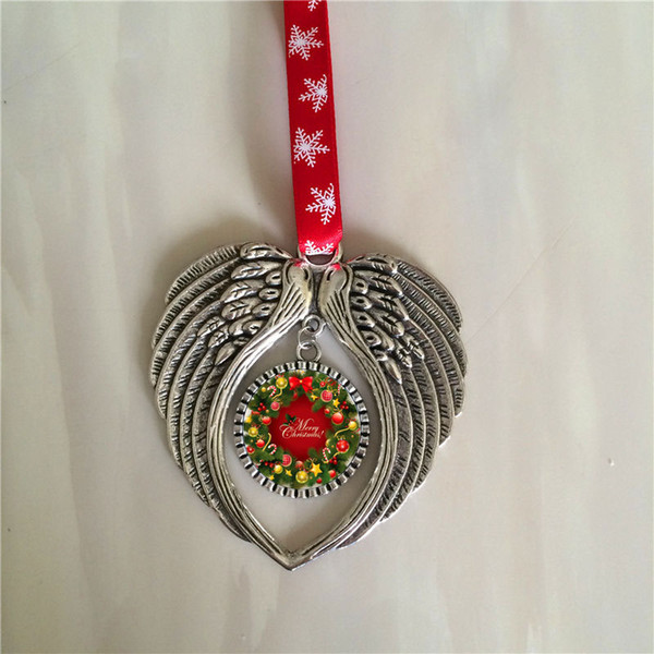 sublimation christmas ornament decorations angel wings shape blank hot transfer printing consumables supplies new style wholesales