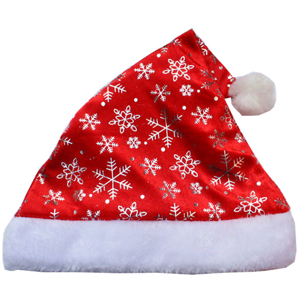 12Pcs /Lot Gold Silver Snowflake Christmas cap Hat Felt Santa Hat Xmas Caps For Christmas Decoration