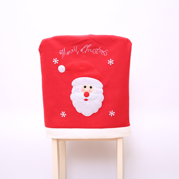 2Pcs /Lot 2017New Year Christmas Decorations Santa Claus Hat Dinner Table Chair Back Covers for Party Home Decorations Crafts Room