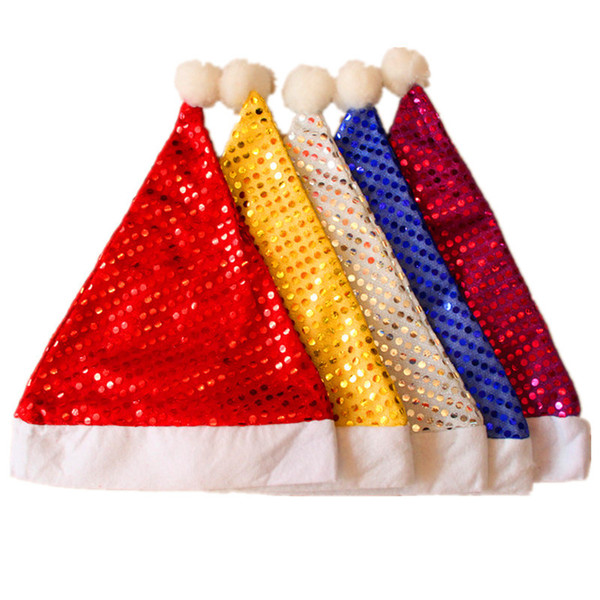 12Pcs 57*35Cm Christmas Hat Santa Claus Father Xmas Cap For Women Girl New Year Women Christmas Decoration Ornaments Supplies