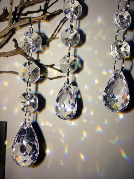 20Pcs /Lot , 10Cm Garland Strands Crystal Acrylic Curtain Beads ,Christmas Decoration Supplies ,Outdoor Christmas Tree Decoration