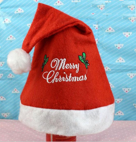 12 pieces / lot Christmas Decoration Hats Santa 'S Hat Claus cap Hat Cute Adults Christmas Cosplay Hats Ch 011